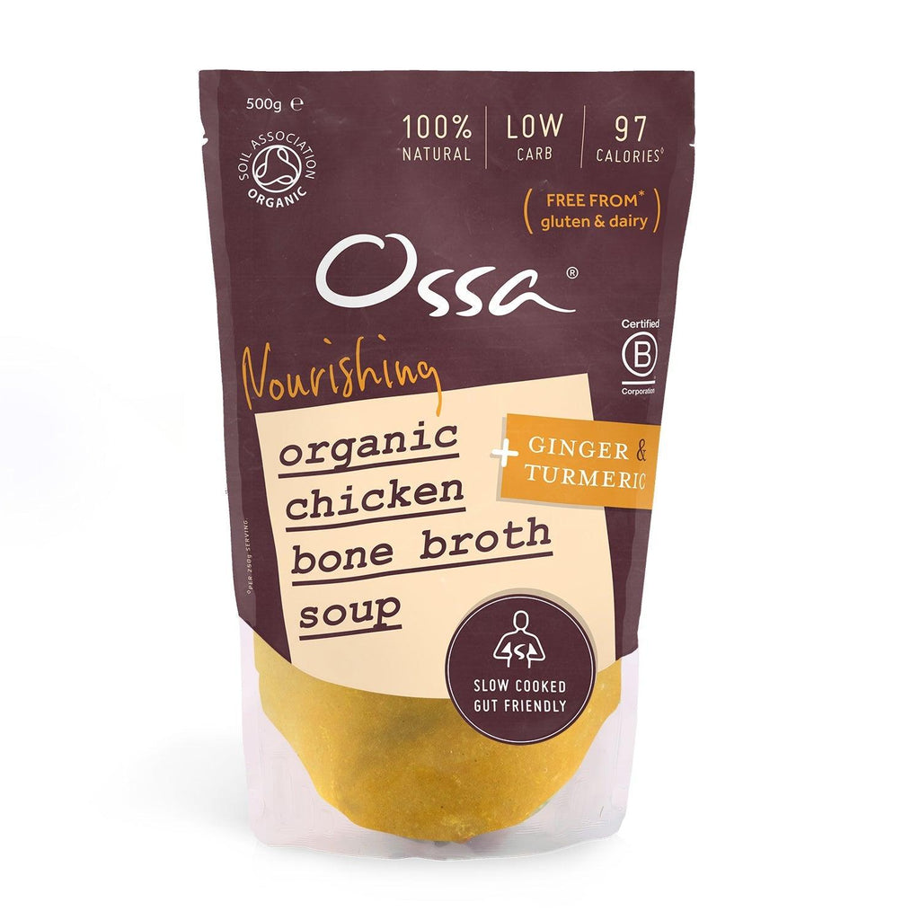 2 x Organic Ginger & Turmeric Soup enhanced with Chicken Bone Broth - Ossa Organic