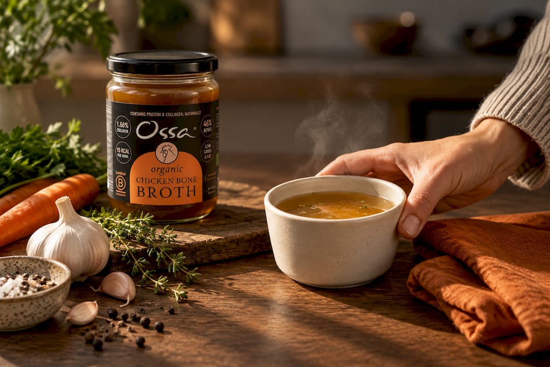 One 240ml Cup: Ossa Organic Bone Broth for Health Conscious Fasters