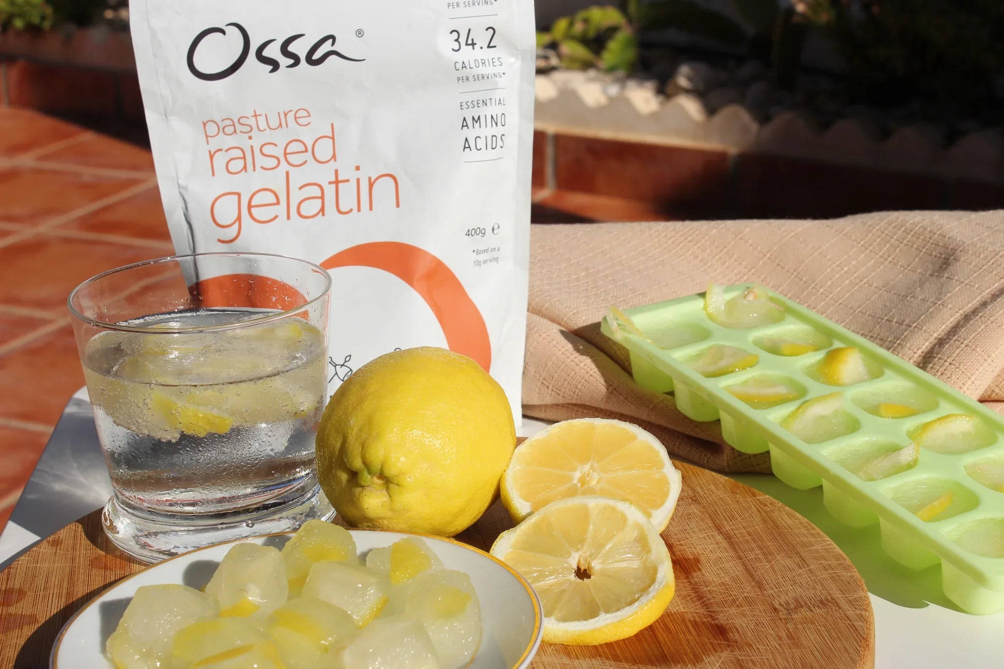 Slow-melt Gelatine Ice Cubes