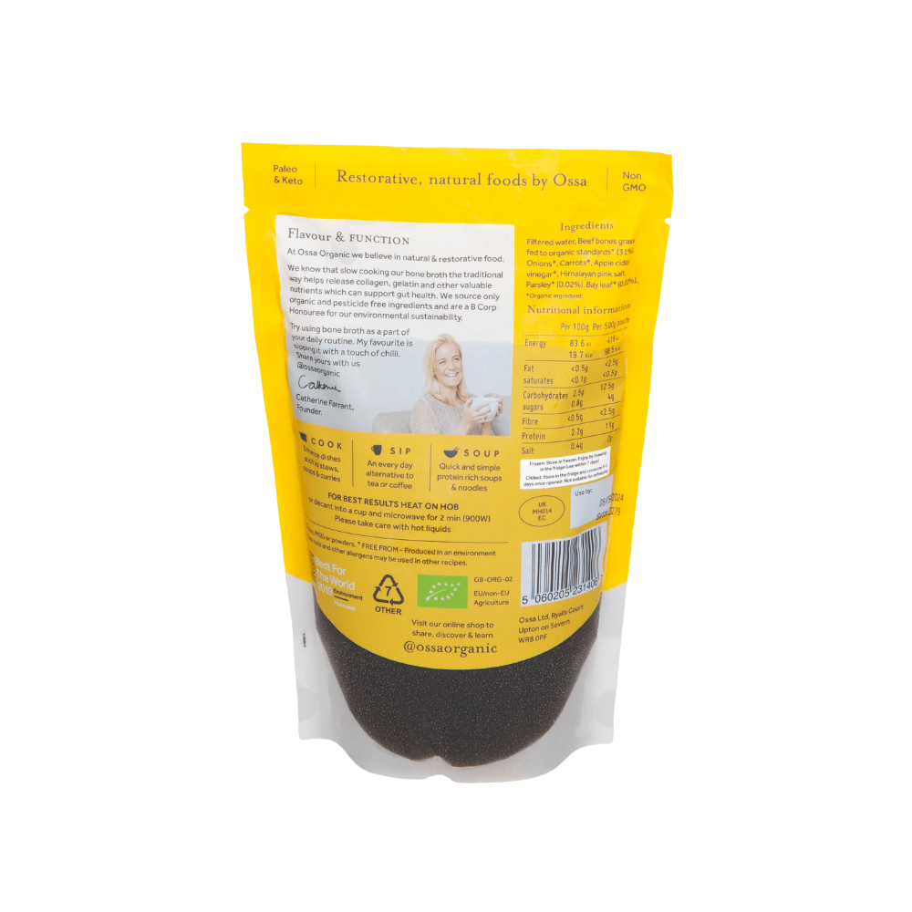 Organic Grass Fed Beef Bone Broth 500ml