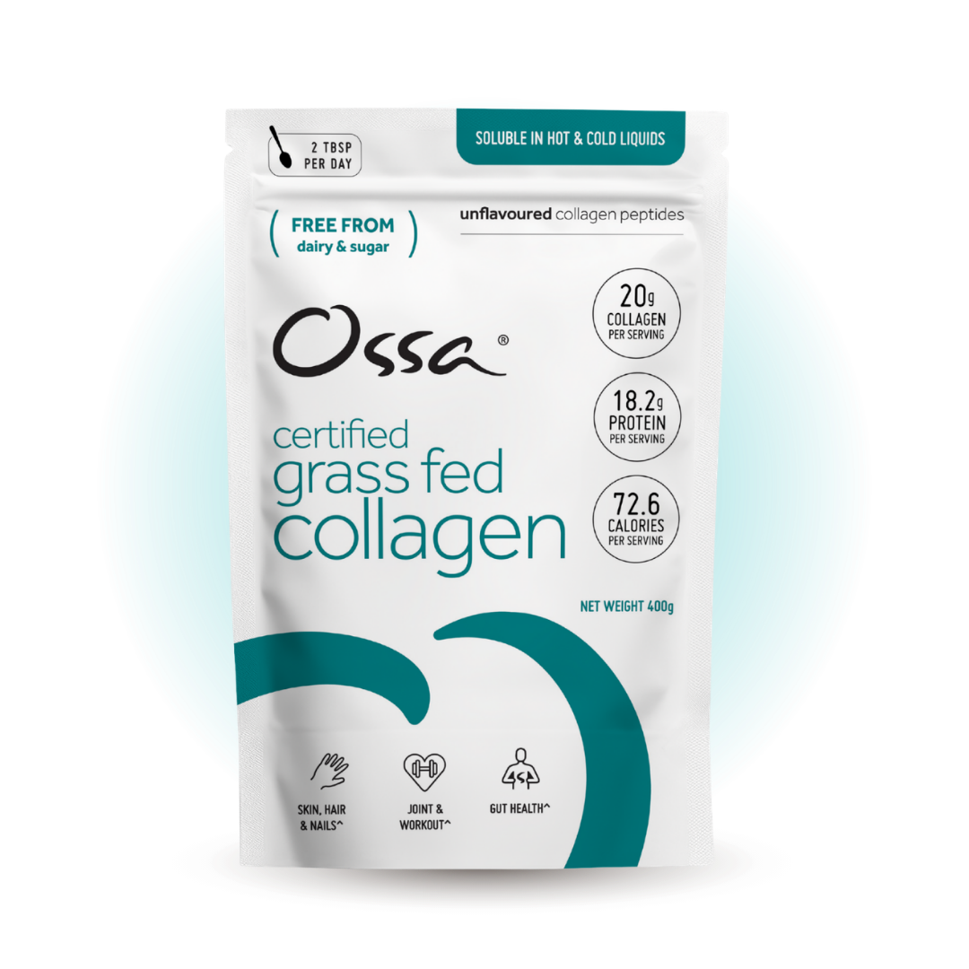 Ossa Certified Grass Fed Collagen Peptides and Ossa Pasture Raised Gelatine