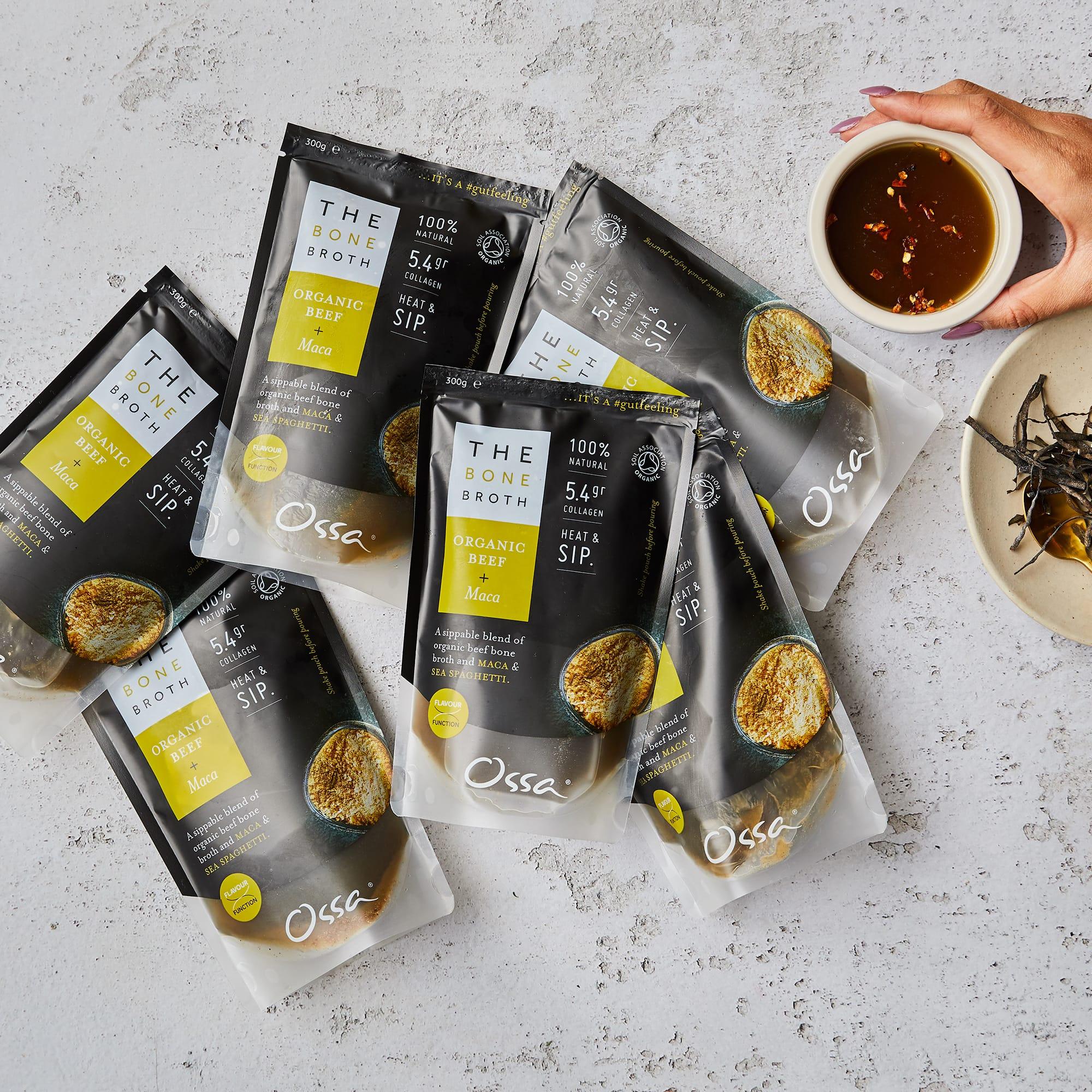 6 x Organic Beef Bone Broth with Maca & Sea Spaghetti - Ossa Organic