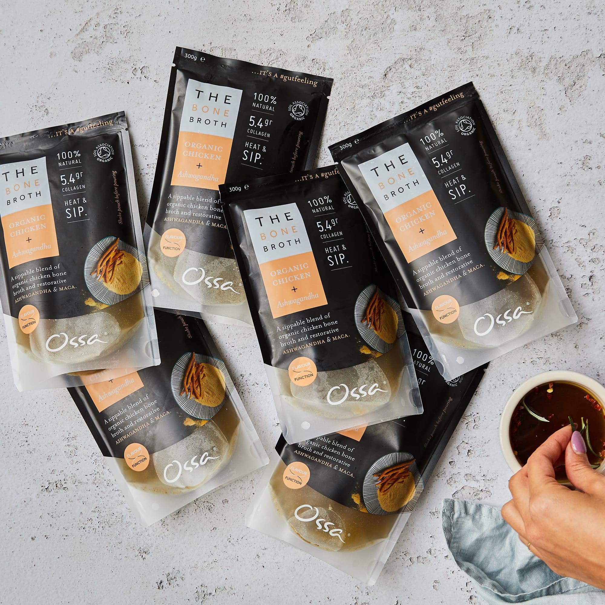 6 x Organic Chicken Bone Broth & Ashwagandha - Ossa Organic