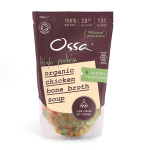 6 x Organic Free Range Traditional Chicken and Vegetable Soup enhanced with Chicken Bone Broth - Ossa Organic
